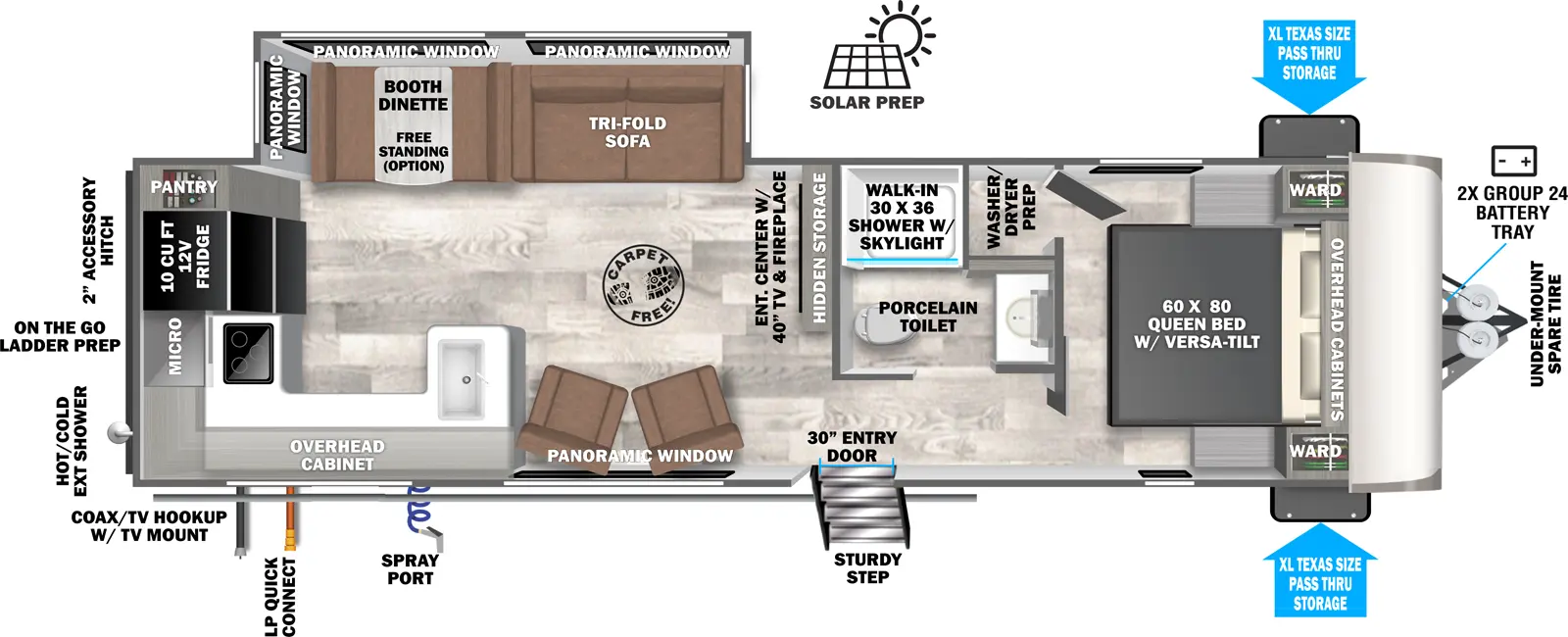 Hemisphere Travel Trailers 27RKHL Floorplan